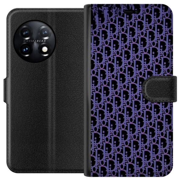 Kompatibelt Lommeboketui til OnePlus 11 Moderneluksuriøst monogram i stilrent design