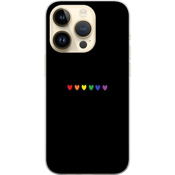 Kompatibelt Mobilskal till Apple iPhone 14 Pro Pride Hearts