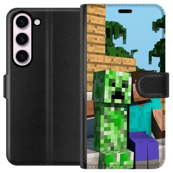 Kompatibel Tegnebogsetui til Samsung Galaxy S23 MineCraft