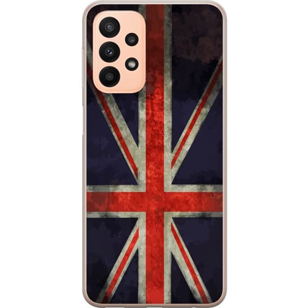Kompatibelt Mobildeksel til Samsung Galaxy A23 5G Britisk flagg med rustikk følelse