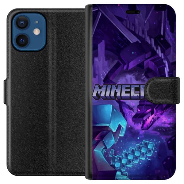 Kompatibel Tegnebogsetui til Apple iPhone 12 Minecraft