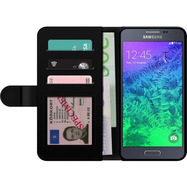 Kompatibelt Plånboksfodral till Samsung Galaxy Alpha Vattenmelon