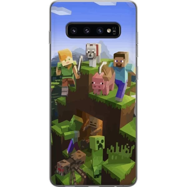 Kompatibelt Mobilskal till Samsung Galaxy S10 MineCraft