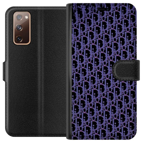 Kompatibelt Lommeboketui til Samsung Galaxy S20 FE Moderneluksuriøst monogram i stilrent design