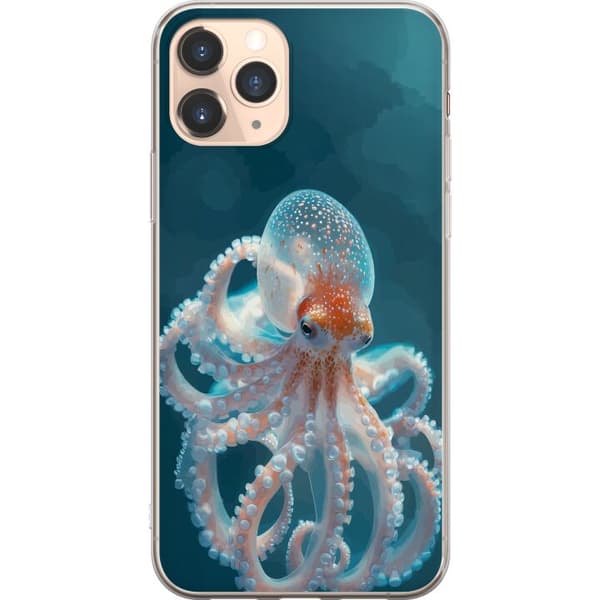Kompatibel Mobilcover til Apple iPhone 11 Pro Nærbillede af blæksprutte med bløde farvetoner