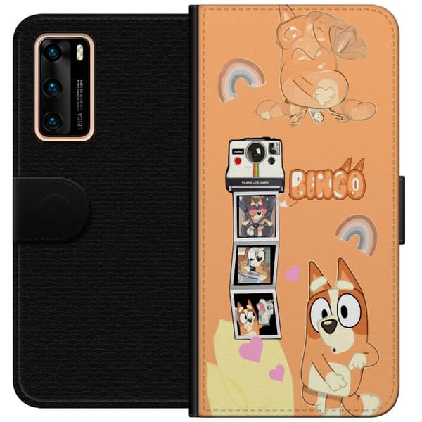Kompatibel Tegnebogsetui til Huawei P40 Bluey