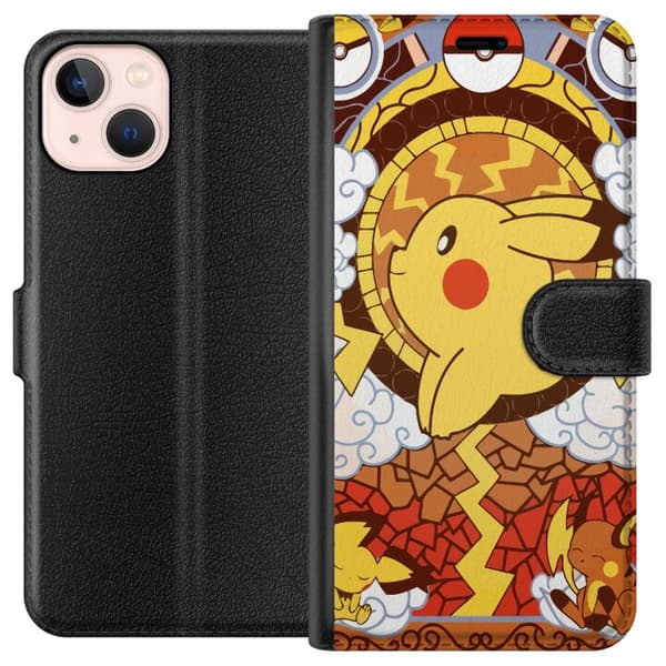 Kompatibelt Plånboksfodral till Apple iPhone 13 mini Pikachu