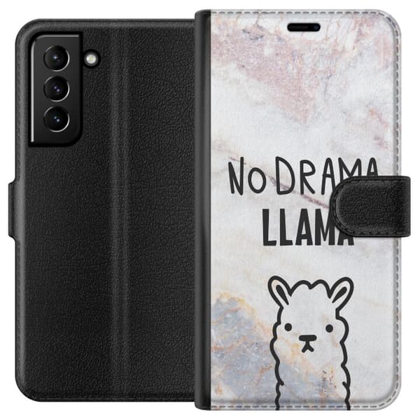 Kompatibel Tegnebogsetui til Samsung Galaxy S21+ 5G Llama Marmor