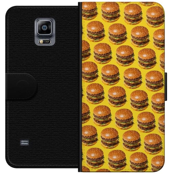 Kompatibel Tegnebogsetui til Samsung Galaxy Note 4 Grafisk hamburgermønster til madelskere