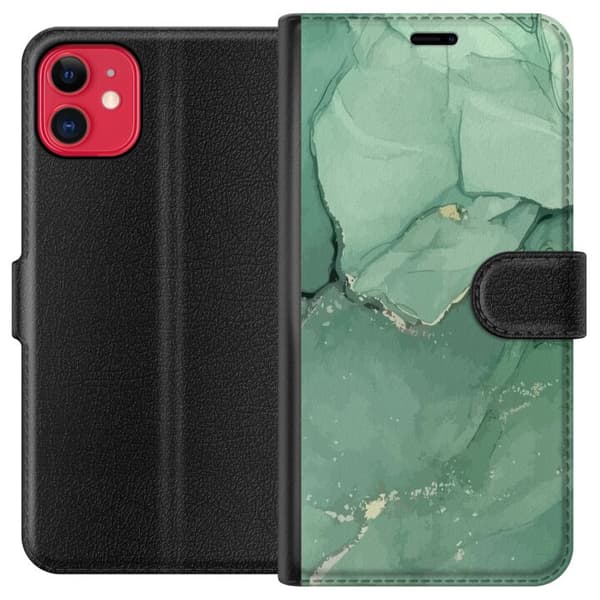 Kompatibelt Plånboksfodral till Apple iPhone 11 Grön marmor