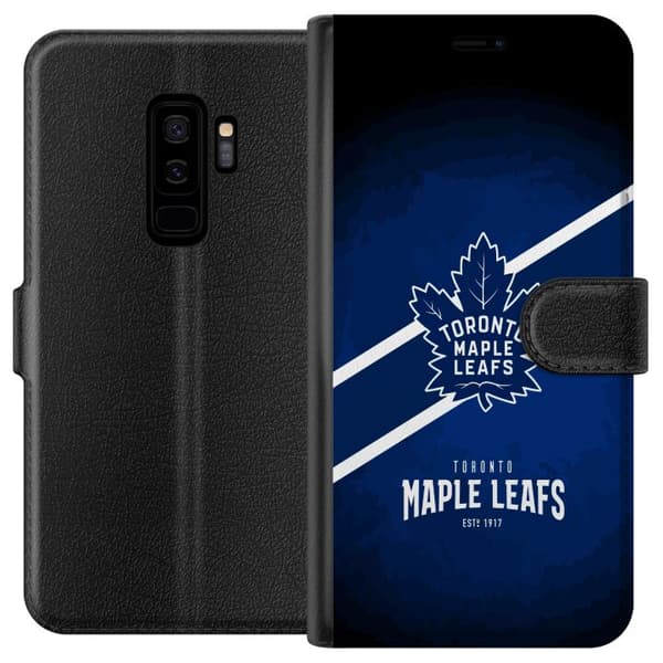 Kompatibelt Lommeboketui til Samsung Galaxy S9+ Toronto Maple Leafs (NHL)