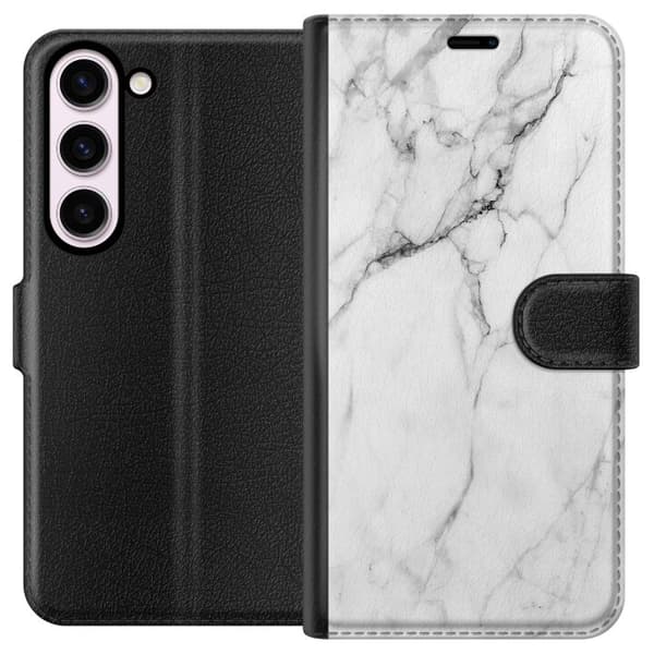 Kompatibelt Lommeboketui til Samsung Galaxy S23 Marmor