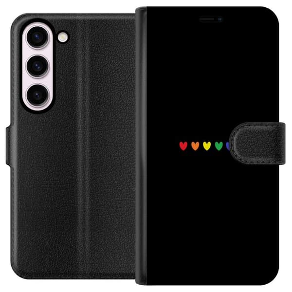 Kompatibel Tegnebogsetui til Samsung Galaxy S23 Stolt Hjerter