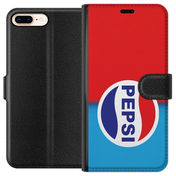 Kompatibelt Lommeboketui til Apple iPhone 7 Plus Ikonisk Pepsi-design