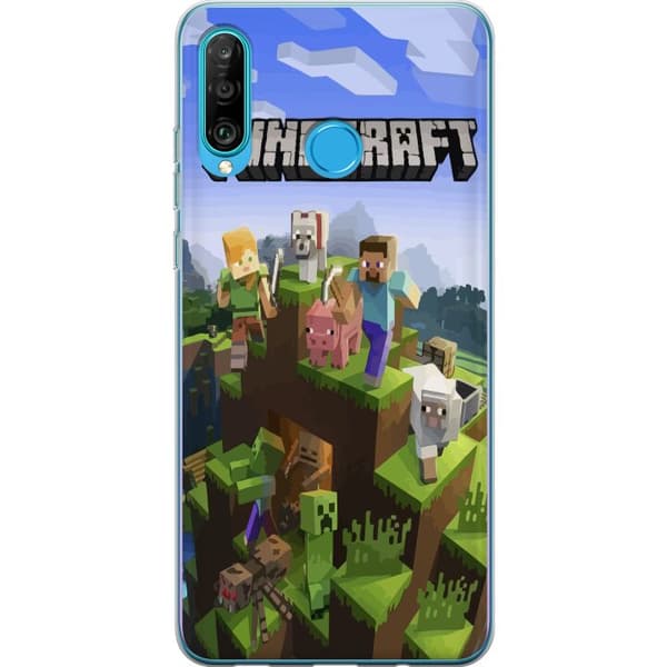 Kompatibelt Mobilskal till Huawei P30 lite Minecraft
