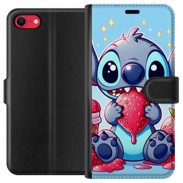 Kompatibelt Plånboksfodral till Apple iPhone 8 Strawberry Stitch
