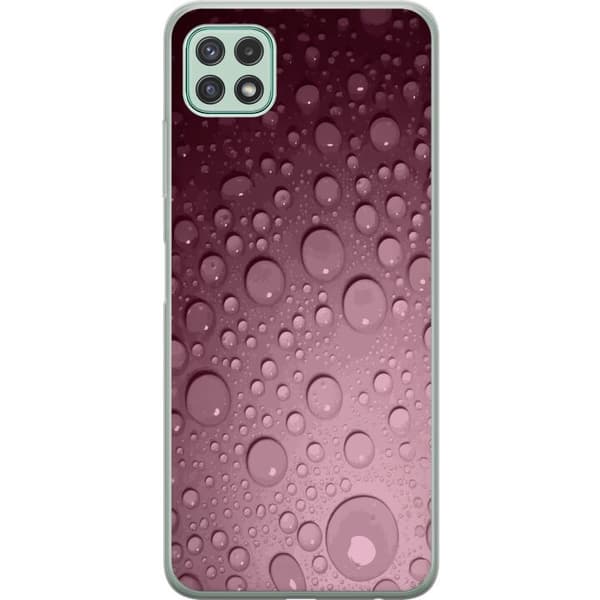 Kompatibelt Mobildeksel til Samsung Galaxy A22 5G Rosa vattendroppar