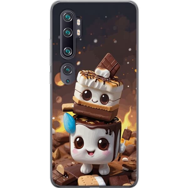 Kompatibelt Mobilskal till Xiaomi Mi Note 10 Sött dessertdesign med marshmallow