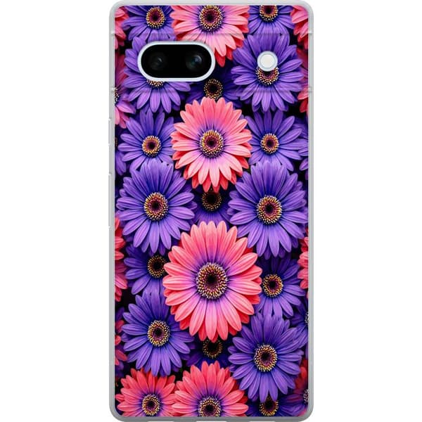 Kompatibelt Mobilskal till Google Pixel 7a Lila och rosa blommor