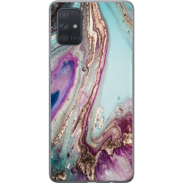 Kompatibelt Mobildeksel til Samsung Galaxy A71 Lila marmor