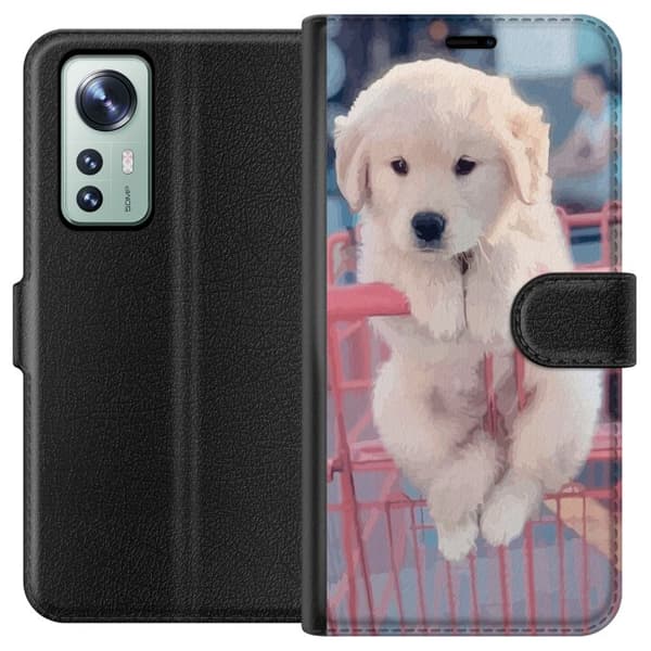 Kompatibel Tegnebogsetui til Xiaomi 12 Hundehvalp