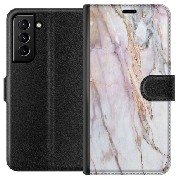 Kompatibelt Lommeboketui til Samsung Galaxy S21+ 5G Marmor