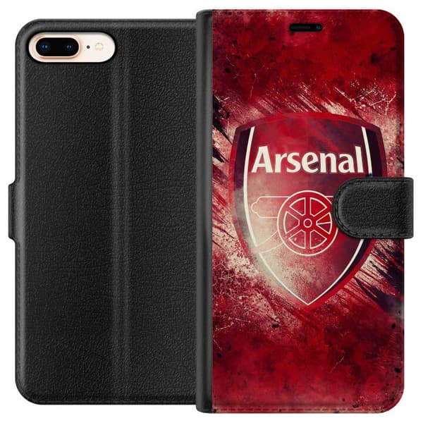 Kompatibel Tegnebogsetui til Apple iPhone 8 Plus Arsenal Fodbold