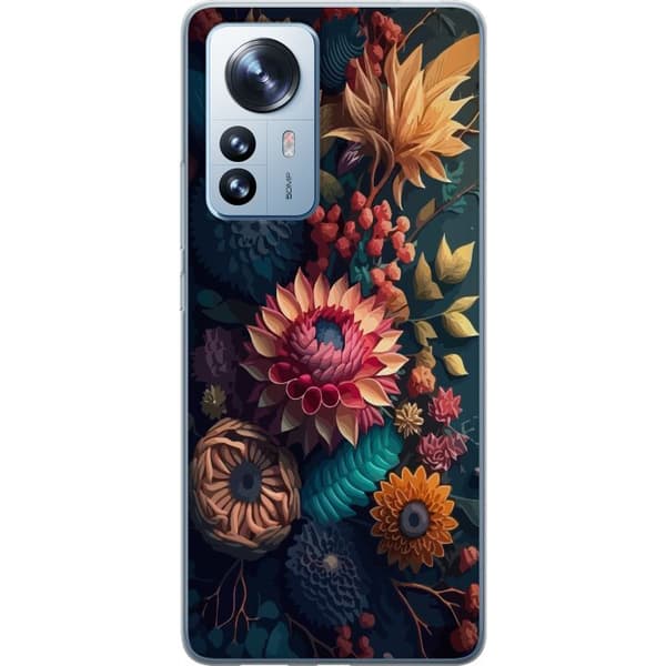 Kompatibelt Mobilskal till Xiaomi 12 Pro Blommor
