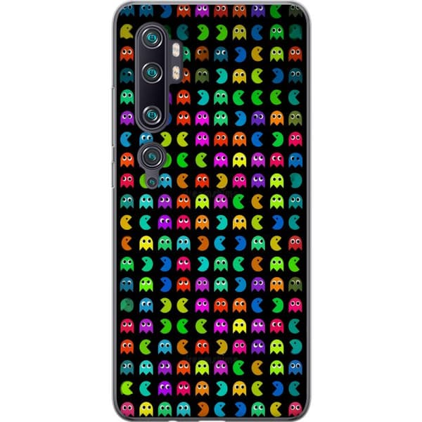 Kompatibelt Mobildeksel til Xiaomi Mi Note 10 Pro Retrospill med Pac-Man og klassiske spøkelser