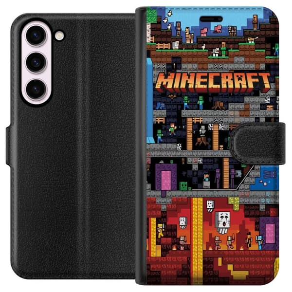 Kompatibelt Plånboksfodral till Samsung Galaxy S23+ Minecraft