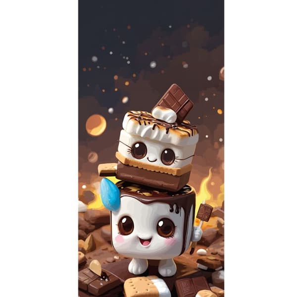 Kompatibel Tegnebogsetui til Apple iPhone 13 Pro Sød dessertdesign med marshmallow