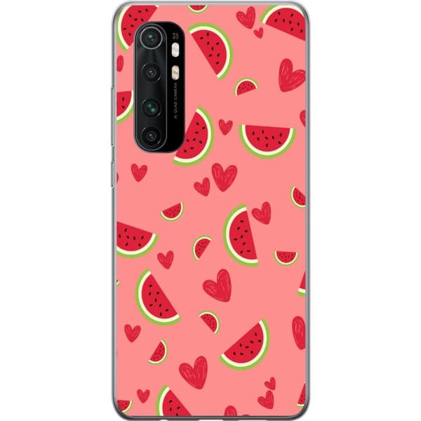 Kompatibelt Mobilskal till Xiaomi Mi Note 10 Lite Vattenmelon och hjärtan