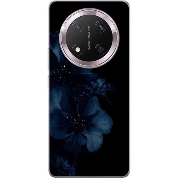 Kompatibelt Mobilskal till Honor Magic7 Lite Mörkblå blommor
