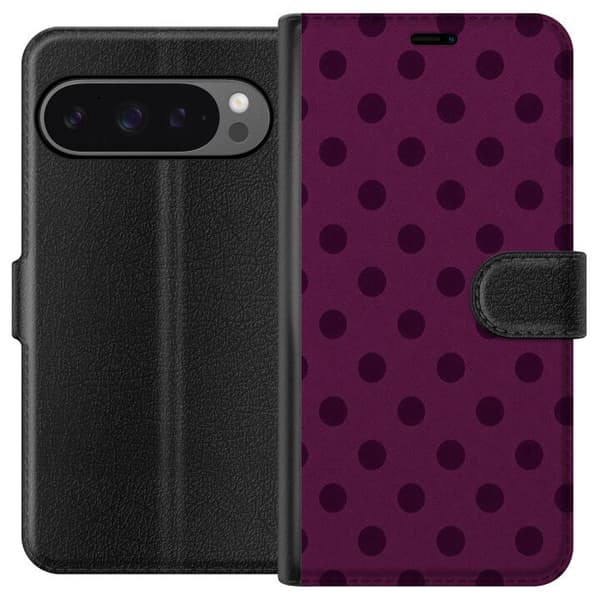 Kompatibel Tegnebogsetui til Google Pixel 9 Pro XL Blommeprikker