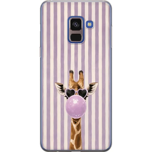 Kompatibelt Mobildeksel til Samsung Galaxy A8 (2018) Giraff med tuggummibubbla