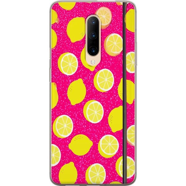 Kompatibelt Mobildeksel til OnePlus 7 Pro Citronmönster rosa