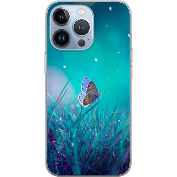 Kompatibelt Mobildeksel til Apple iPhone 13 Pro Blå sommerfugl