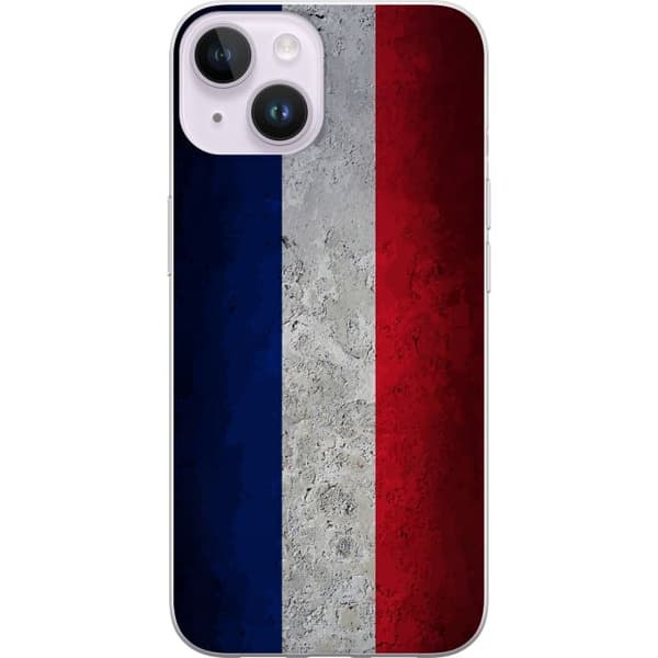 Kompatibelt Mobildeksel til Apple iPhone 15 Plus Rent fransk flaggdesign