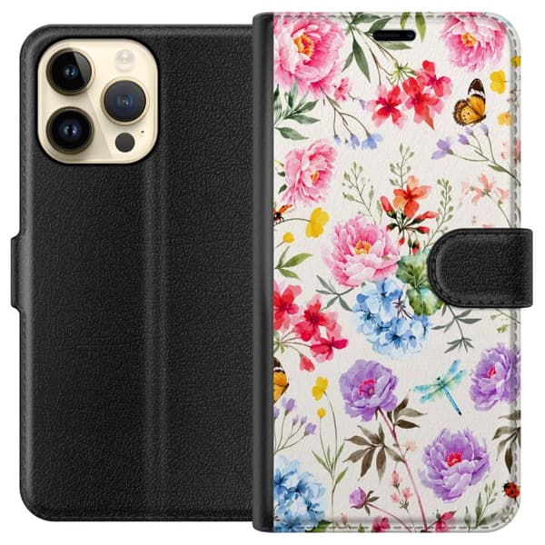 Kompatibelt Lommeboketui til Apple iPhone 15 Pro Max Blomsterselskapet