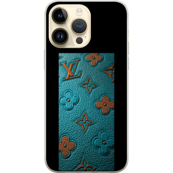 Kompatibelt Mobildeksel til Apple iPhone 14 Pro Max Elegant monogramdesign med preg av lærfølelse