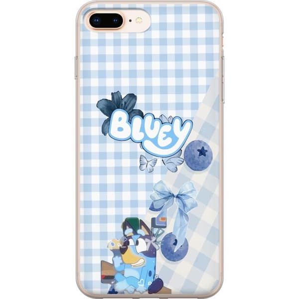 Kompatibelt Mobildeksel til Apple iPhone 8 Plus Søtt Bluey-motiv i blå pastellstil
