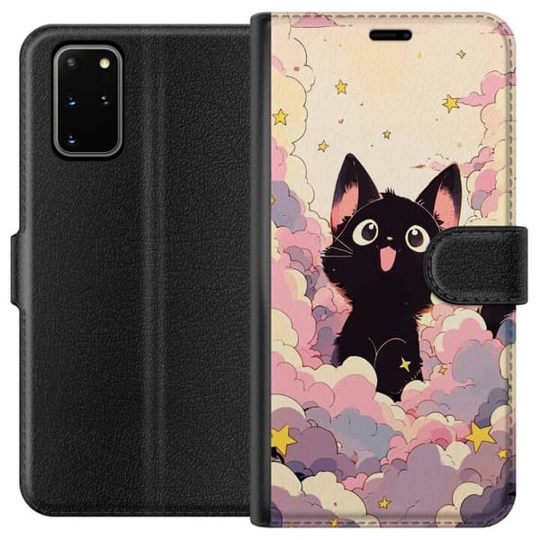 Kompatibelt Plånboksfodral till Samsung Galaxy S20+ Kawaii Katt