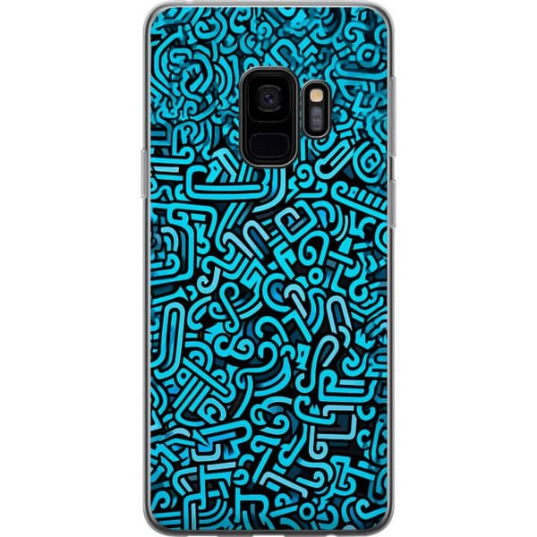 Kompatibelt Mobildeksel til Samsung Galaxy S9 Blå abstrakt graffiti