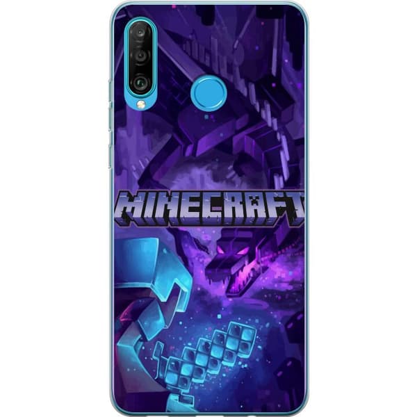 Kompatibelt Mobilskal till Huawei P30 lite Minecraft
