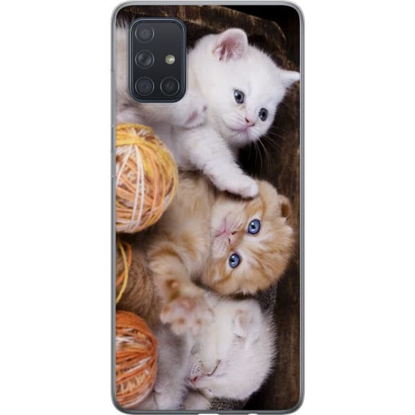 Kompatibelt Mobildeksel til Samsung Galaxy A71 Katter