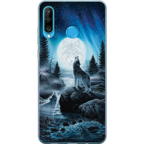 Kompatibelt Mobilskal till Huawei P30 lite Wolf / Varg