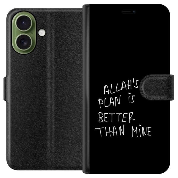 Kompatibel Tegnebogsetui til Apple iPhone 18 Allahs plan är bättre än min