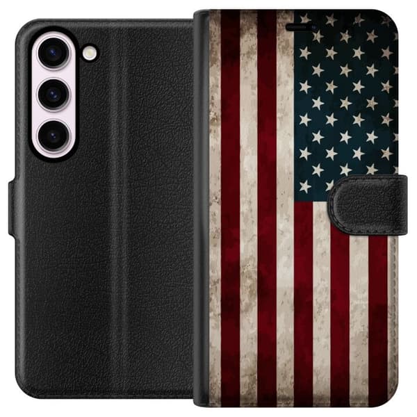 Kompatibelt Lommeboketui til Samsung Galaxy S23 USA Flagg