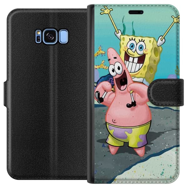 Kompatibelt Plånboksfodral till Samsung Galaxy S8 SpongeBob Fyrkant