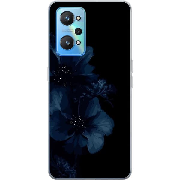 Kompatibelt Mobildeksel til Realme GT Neo2 Mörkblå blommor